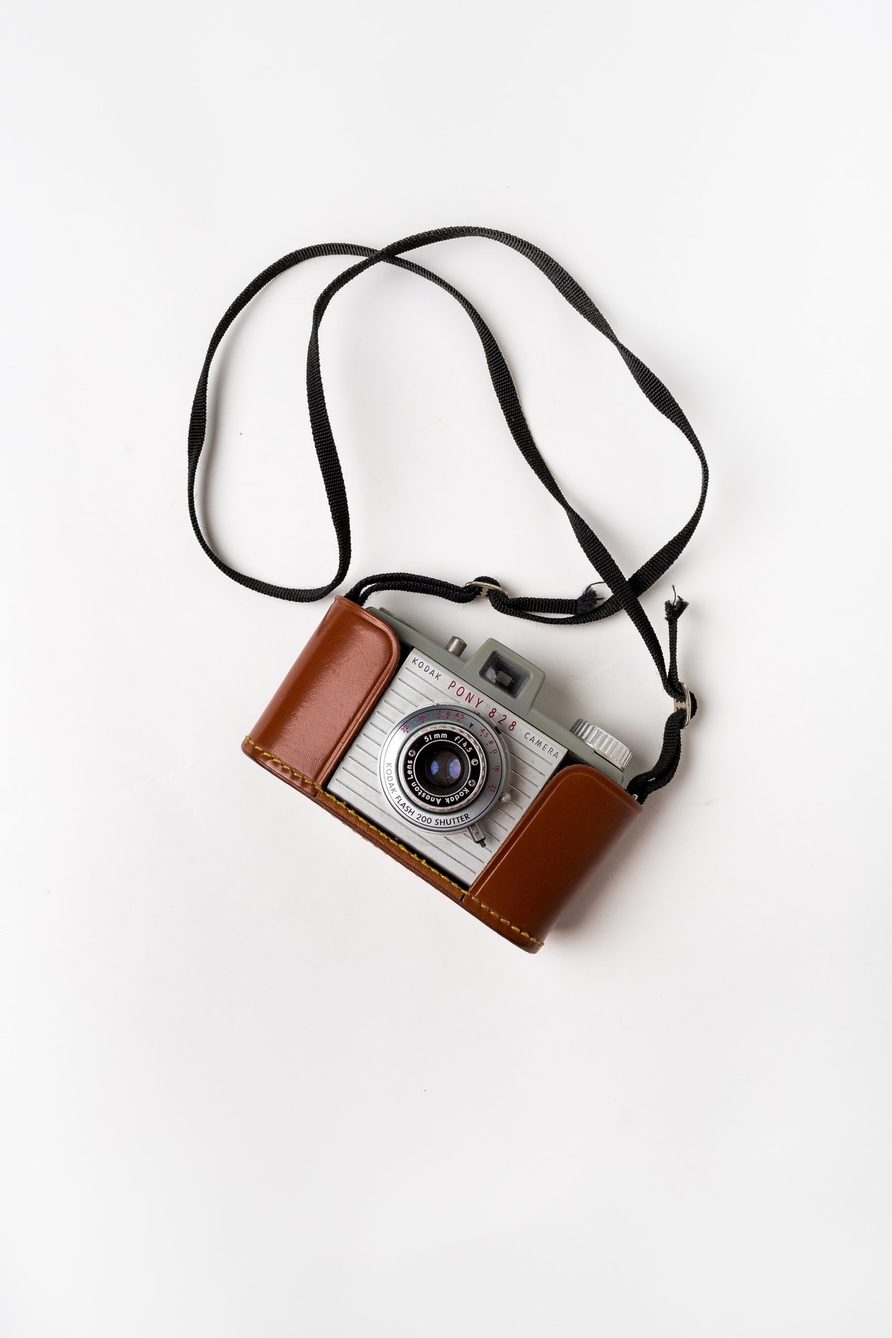Kamera Vintage kodak foto kamera med læder kappe og rem