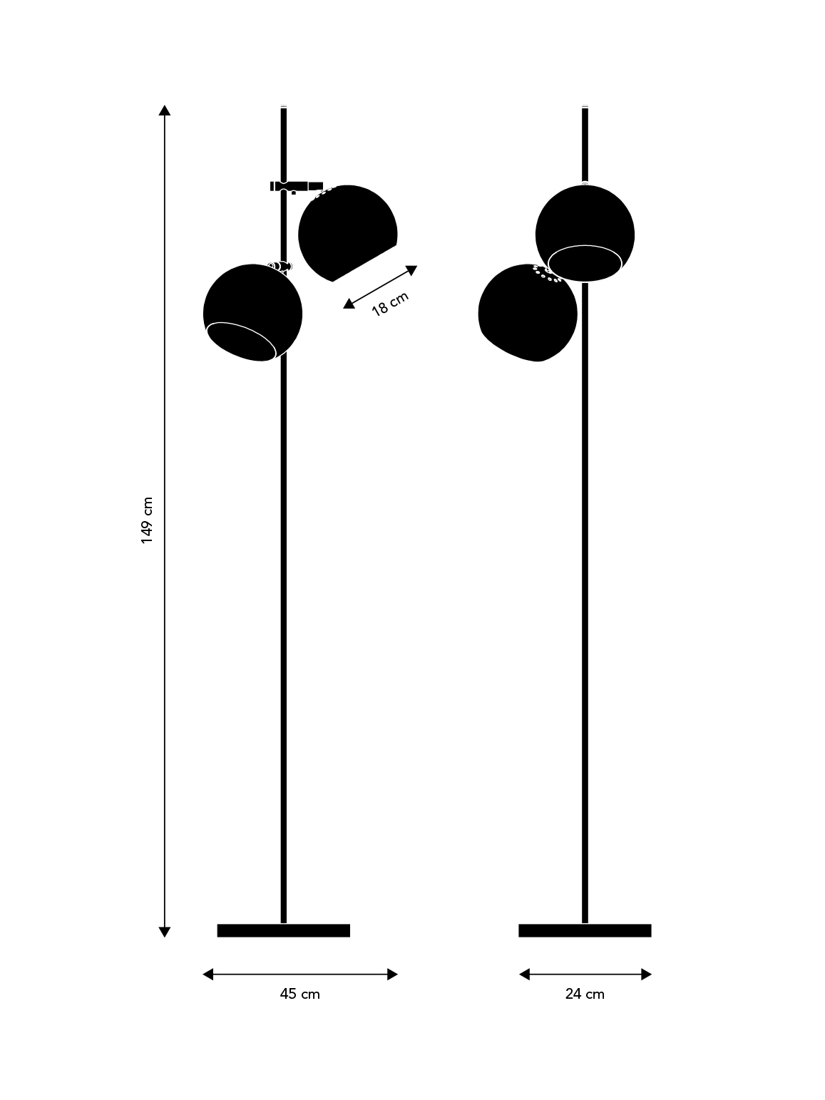 Frandsen Ball Double Gulvlampe